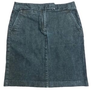 Talbots Petites denim stretch miniskirt, dark rinse, size 8‎